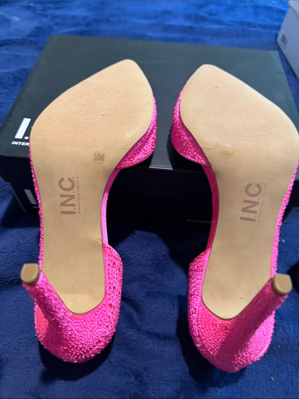 INC International Concepts Bright Pink Crystal-Studded Pointed-Toe Pumps - Picture 5 of 9